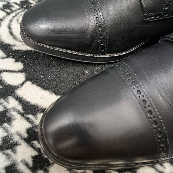 Size 11 Men Cole Haan Grand 360 Black Wingtips Lace Up Waterproof - Picture 9 of 16